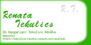 renata tekulics business card