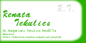 renata tekulics business card